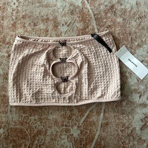 NWT Urban Outfitters Out From Under Cut Out Copped Tube Top w/ Butterfly Detail